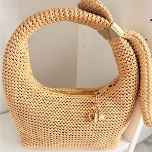 INC Straw Hobo Bag